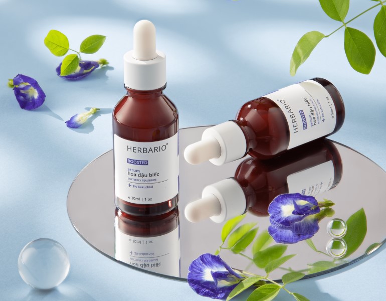 Bí quyết sử dụng đúng Serum Hoa đậu biếc Boosted Herbario cho làn da trẻ trung