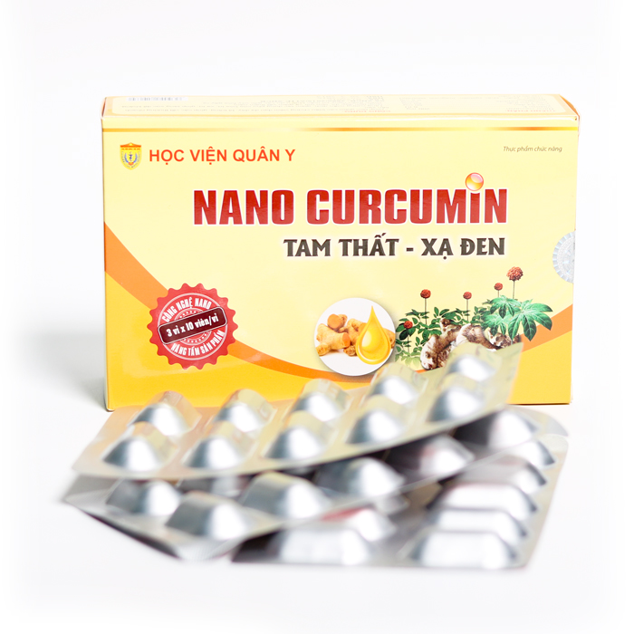 Nano Curcumin Tam thất xạ đen (Hộp 30 Viên)